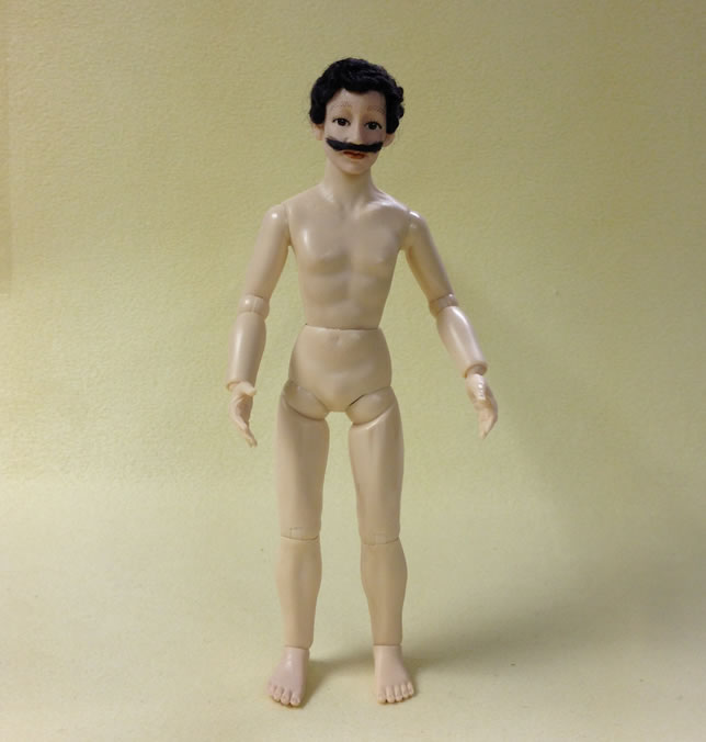 Heidi Ott Male Nude Man with Dark Hair and a Moustache (XKM12)