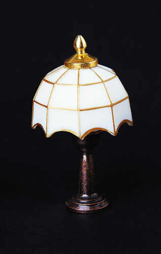 Dolls House White Tiffany Table Lamp (YL1014)