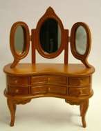Dolls House Miniature Cherry Dressing Table with Mirror (XY500C)