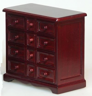 Dolls House Miniature Mahogany Chest Of Drawers (XY752M)