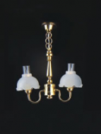 Dolls House Chandelier (2-Up-Arm Fluted Shade) (YL6002)